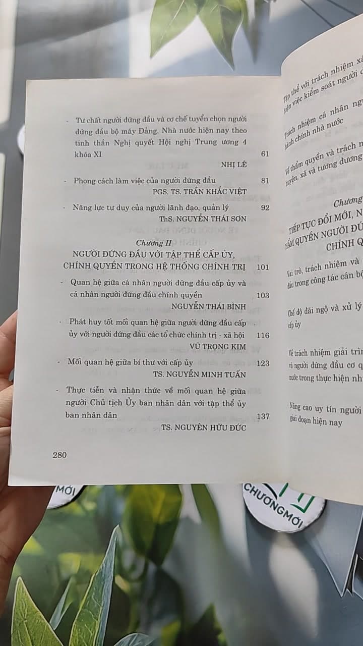 Thẩm Quyền, Trách Nhiệm Của Người Đứng Đầu Cấp Ủy, Chính Quyền Trong Hệ Thống Chính Trị Hiện Nay 13